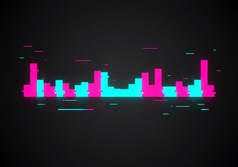 Neon Glitch Waveform