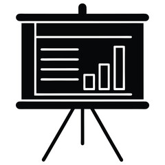 workshop presentation board vector icon