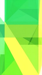 Abstract geometric shapes, vibrant green and yellow triangles and squares