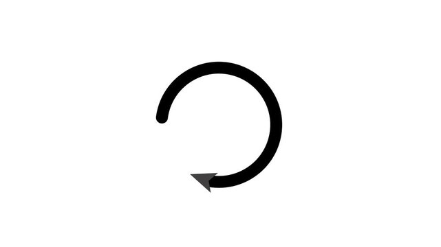 Try again. Refresh with retry icon animation. Loading concept. Try again symbol.