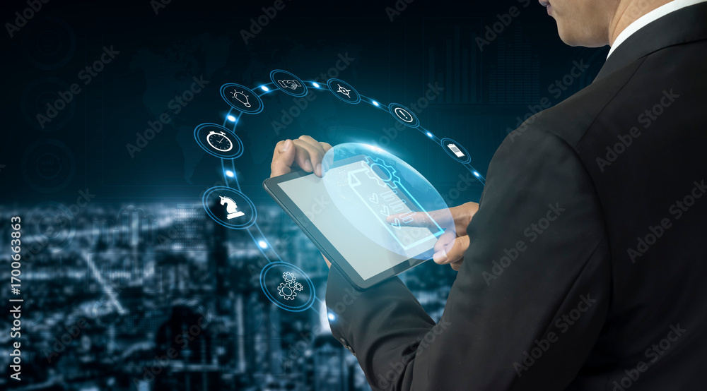 Poster global project management solutions and services. a strategy for business planning and execution to 