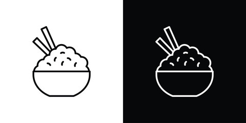 Rise Bowl icon in line design. editable stroke icon.