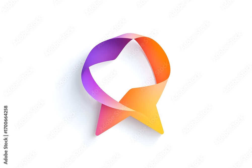Aufkleber colorful gradient ribbon shape for creative design concepts