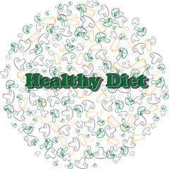 Illustration Vector Graphic Of Vegetable for Healthy Diet Pattern Good For poster