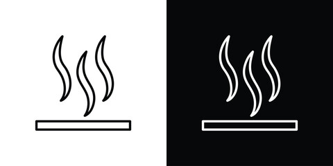Heat icon in line design. editable stroke icon.