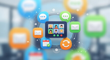 conference and communication app icons