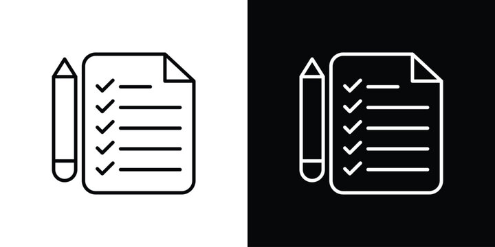 Feedback form icon in line design. editable stroke icon.