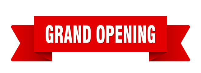 grand opening ribbon isolated on transparent background. grand opening ribbon