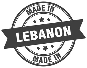 Fototapeta premium Made in Lebanon round sign. Made in Lebanon stamp.