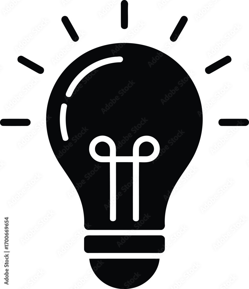 Aufkleber brilliant ideas illuminated a captivating lightbulb icon depicting innovation creative solutions and