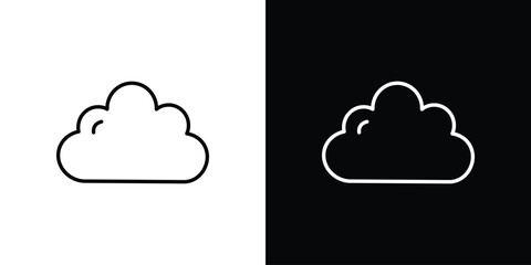 Cloud icon in line design. editable stroke icon.
