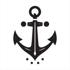 anchor idea vector silhouette clip art logo design illustration