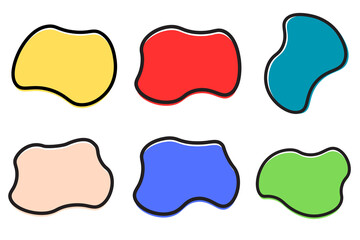 Abstract Drawn Colorful Elements