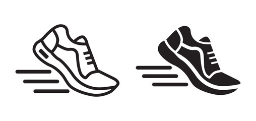 Running shoes icon. shoes for fitness, sport, gym sign. running shoes for app, website, ui, ux. shoes png and vector illustration on transparent background.