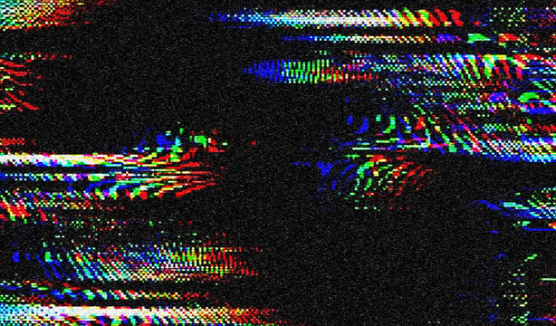 Retro VHS background. Glitch art scan line background. TV scan line monitor for old technology concept. Glitch camera effect.