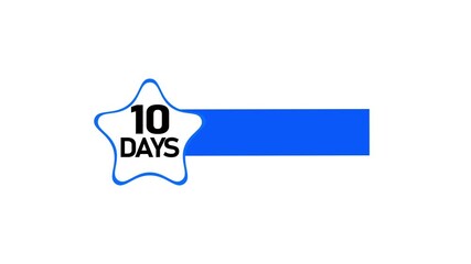 10 days free trial animation. Try before you buy for free. Business products sell 10-days free trial offer video.