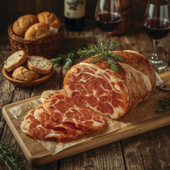 jamon iberico on table