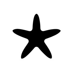 Obraz premium Isolated black starfish on white backdrop on transparent background