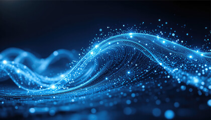 Abstract technology background with waves