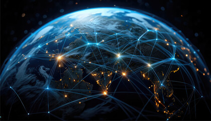 Planet earth in space