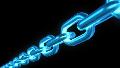 Blockchain on black background