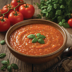 gazpacho on table