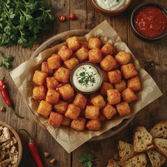 patatas bravas on table