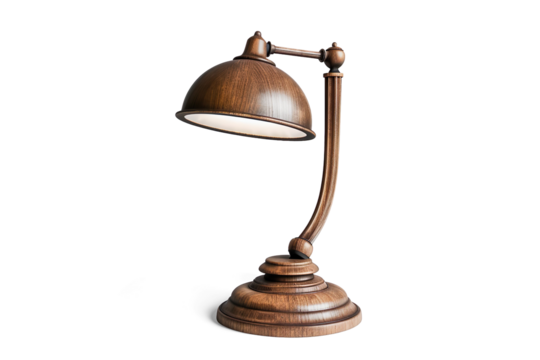  Wooden Desk Lamp on a transparent background