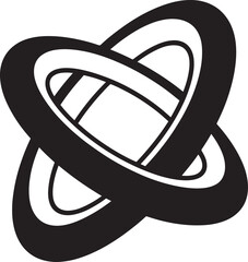 Abstract Intertwined Rings Logo Design with Modern Style and Geometric Shapes Icon Art
