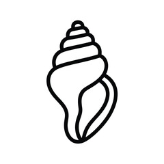 Simple outline drawing of a spiral seashell