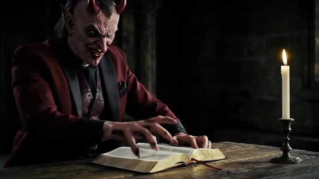 Devil priest church gothic horror film scene