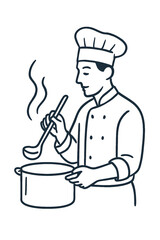 chef with a pan