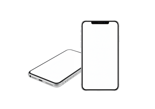 Smartphone and Portable Charger isolated on transparent background