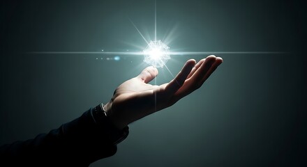 Holding a Brilliant Spark of Light and Energy in Your Palm