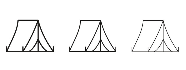 Tent icon Illustration Eps10. Line with editable stroke