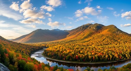 Autumn Foliage Mountain Valley.