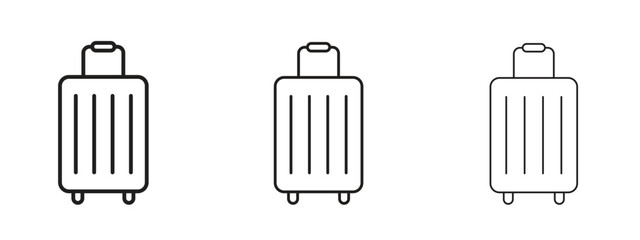 Suitcase icon Illustration Eps10. Line with editable stroke