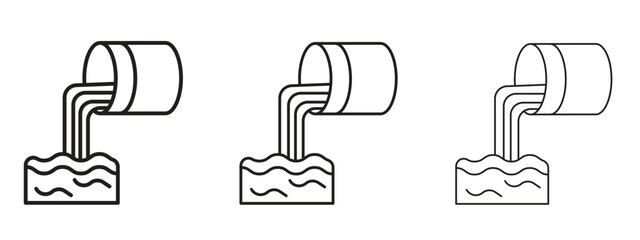 Sewage icon Illustration Eps10. Line with editable stroke