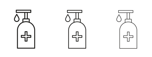Sanitizer icon Illustration Eps10. Line with editable stroke