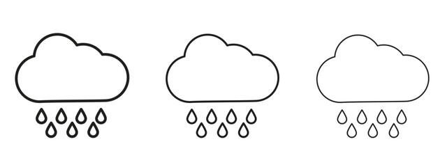 Rain icon Illustration Eps10. Line with editable stroke