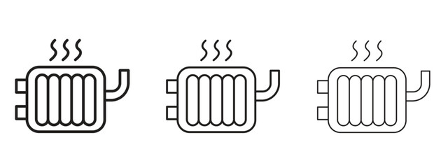 Radiator icon Illustration Eps10. Line with editable stroke