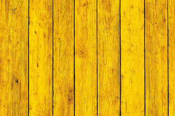 Yellow painted wood planks vertical texture background