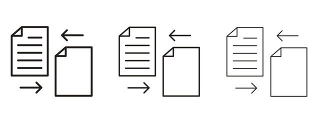 File transfer icon Illustration Eps10. Line with editable stroke