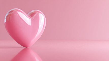 a pink heart shaped object on a pink surface
