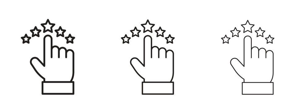 Customer feedback icon Illustration Eps10. Line with editable stroke