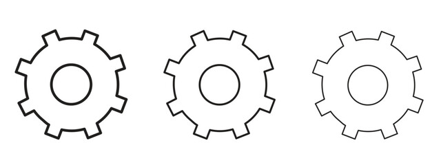 Cogwheel icon Illustration Eps10. Line with editable stroke