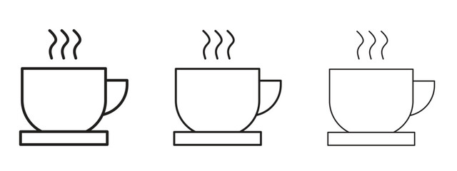 Coffee icon Illustration Eps10. Line with editable stroke
