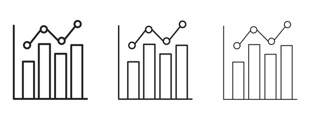 Chart icon Illustration Eps10. Line with editable stroke