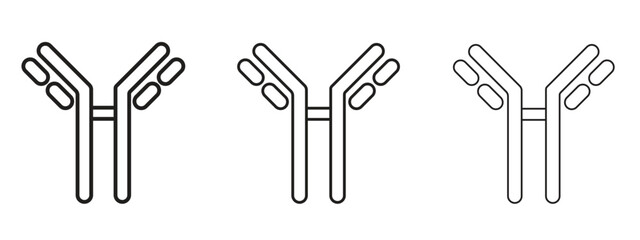Antibody icon Illustration Eps10. Line with editable stroke
