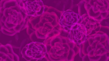 Soft Peach Decorative Rose Floral Stylish Seamless Wallpaper.